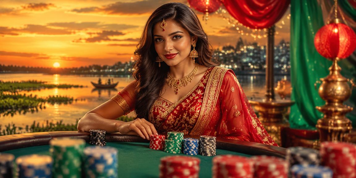 তাঙ্গুয়ার হাওরে লাল-সবুজ পোশাকে একজন ব্যবহারকারী স্পোর্টস বেটিং বোনাস উপভোগ করছেন